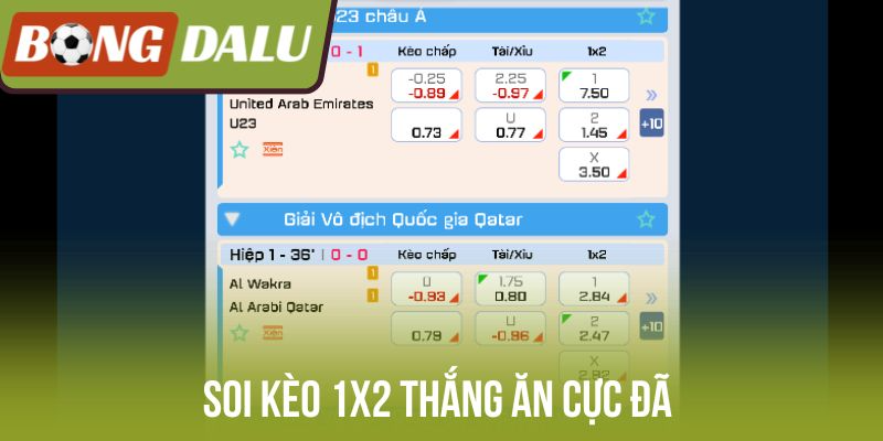 Soi kèo 1x2 thắng ăn cực đã 
