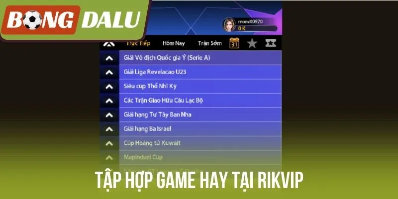 Tập hợp game hay tại Rikvip