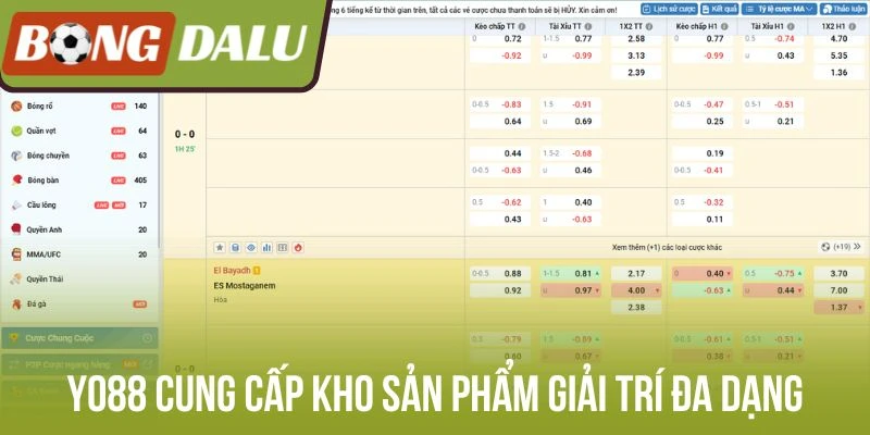 Yo88 cung cấp kho sản phẩm giải trí đa dạng